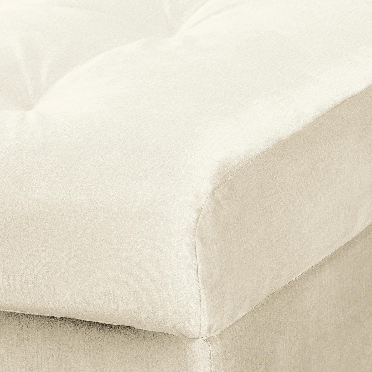 ECKSOFA Velours Beige  - Beige/Schwarz, Design, Kunststoff/Textil (284/243cm) - P & B