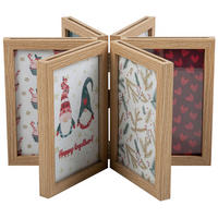 BLÄTTERBILDERRAHMEN - Naturfarben, Basics, Glas/Papier (16,5/11,6/9cm) - Ambia Home