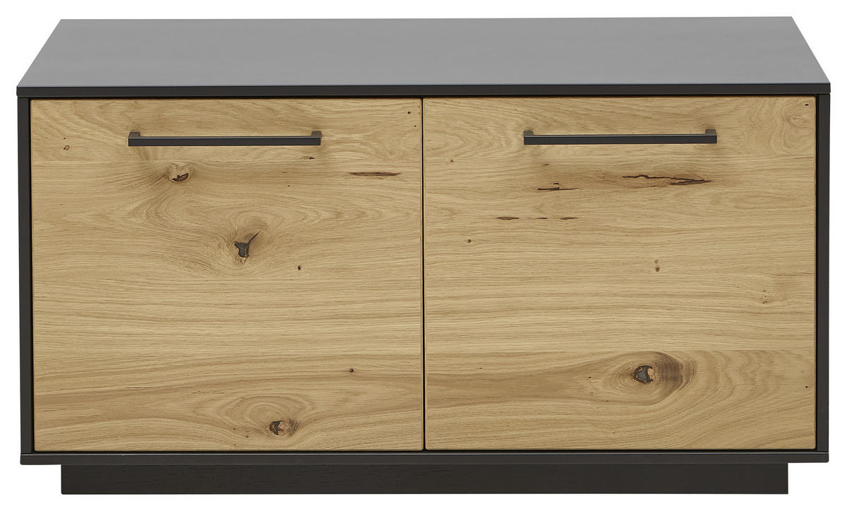 GARDEROBENBANK 86/45/40 cm  - Eichefarben/Anthrazit, Design, Holz/Metall (86/45/40cm) - Dieter Knoll