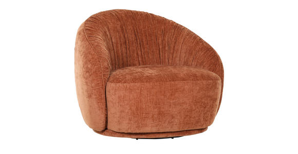 DESIGNSESSEL in Flachgewebe Kupferfarben  - Schwarz/Kupferfarben, Design, Textil/Metall (101/79/96cm) - Landscape