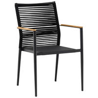 STAPELSESSEL Holz, Metall, Textil Anthrazit  - Anthrazit/Teakfarben, Modern, Holz/Textil (58/90/58cm) - Zebra 