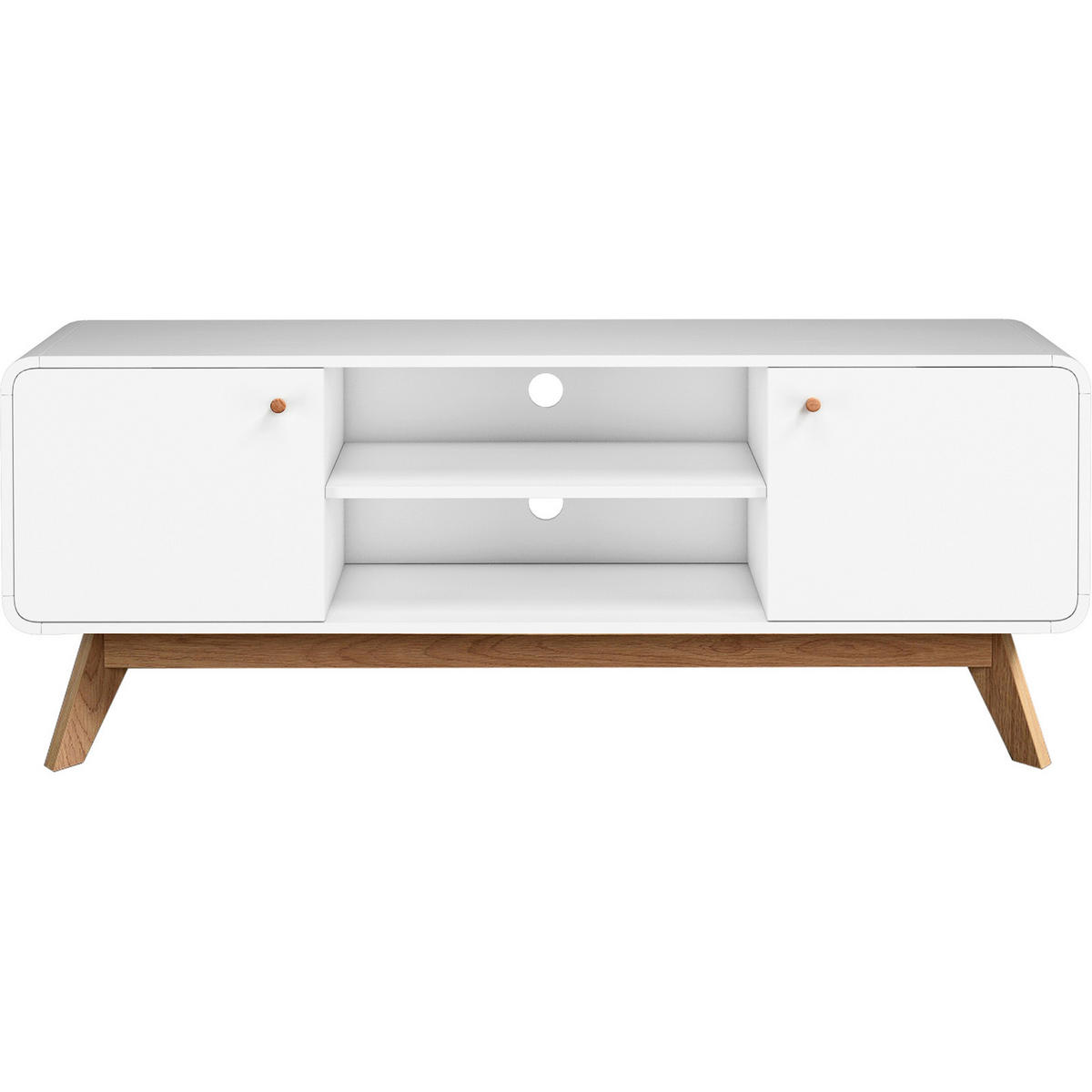 LOWBOARD Cassie  in 140/53/39 cm  - Eichefarben/Weiß, Design, Holz/Holzwerkstoff (140/53/39cm) - MID.YOU