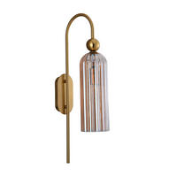 WANDLEUCHTE Piega   - Goldfarben/Bernsteinfarben, KONVENTIONELL, Glas (23.5/10/56.5cm)