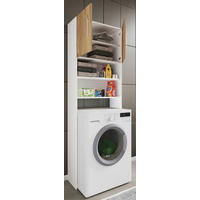 WASCHMASCHINENSCHRANK 64/190/25 cm  in Weiss, Honigeiche  - Honigeiche/Weiss, Modern, Holzwerkstoff/Kunststoff (64/190/25cm) - MID.YOU