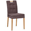 STUHL Webstoff Eichefarben, Weinrot Eiche massiv  - Eichefarben/Weinrot, KONVENTIONELL, Holz/Textil (47/91,5/59cm) - Celina Home