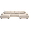 WOHNLANDSCHAFT Beige Cord  - Chromfarben/Beige, KONVENTIONELL, Kunststoff/Textil (180/376/180cm) - Carryhome
