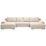 WOHNLANDSCHAFT in Cord Beige  - Chromfarben/Beige, KONVENTIONELL, Kunststoff/Textil (180/376/180cm) - Carryhome