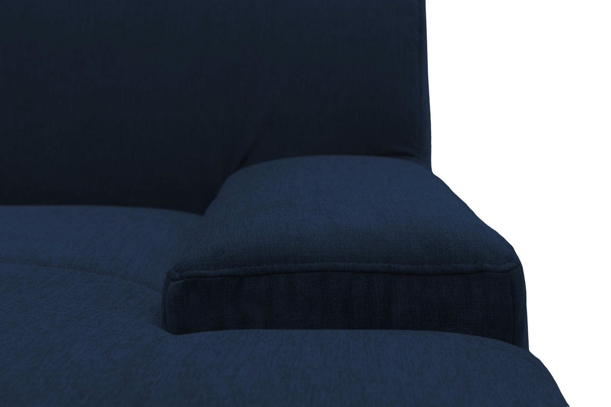 WOHNLANDSCHAFT Blau Webstoff  - Wengefarben/Blau, Design, Holz/Textil (212/328/153cm) - MID.YOU