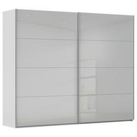 SCHWEBETÜRENSCHRANK 271/223/68 cm 2-türig Seidengrau  - Seidengrau/Alufarben, Design, Glas/Holzwerkstoff (271/223/68cm) - Xora
