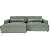 ECKSOFA Felicia Graugrün Struktur  - Schwarz/Graugrün, Design, Kunststoff/Textil (187/267cm) - Stylife