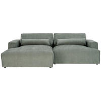 ECKSOFA Felicia Graugrün Struktur  - Schwarz/Graugrün, Design, Kunststoff/Textil (187/267cm) - Stylife