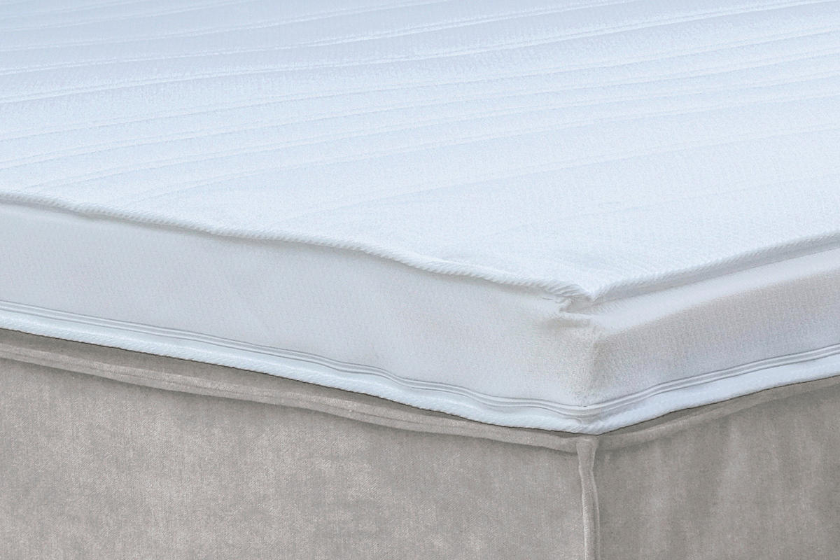 BOXSPRINGBETT 180/200 cm  in Hellgrau  - Hellgrau/Schwarz, Konventionell, Kunststoff/Textil (180/200cm) - Boxxx