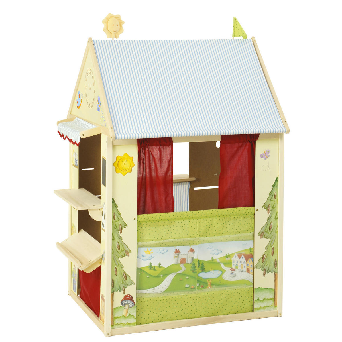 SPIELHAUS-KOMBINATION roba  - Multicolor/Naturfarben, Basics, Holz/Holzwerkstoff (82,5/128/94,5cm) - Roba