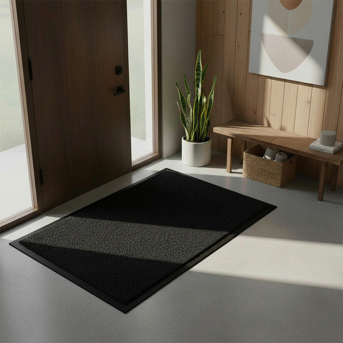 SZENNYFOGÓ SZŐNYEG - fekete, Basics, műanyag (90/0,9/150cm)