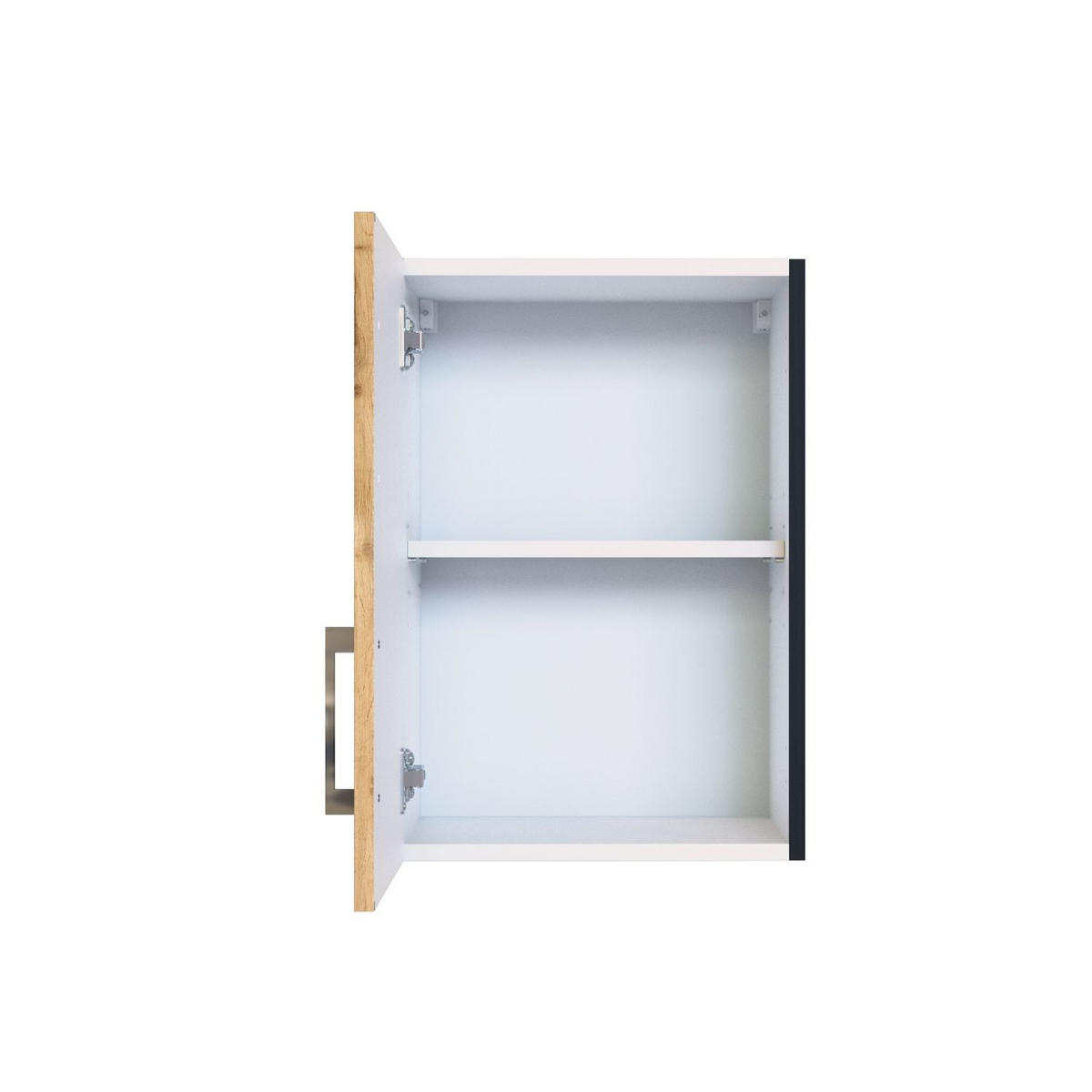 KÜCHENOBERSCHRANK 40/57/34 cm  in Anthrazit, Eiche Wotan  - Chromfarben/Anthrazit, Modern, Holzwerkstoff/Metall (40/57/34cm) - Held