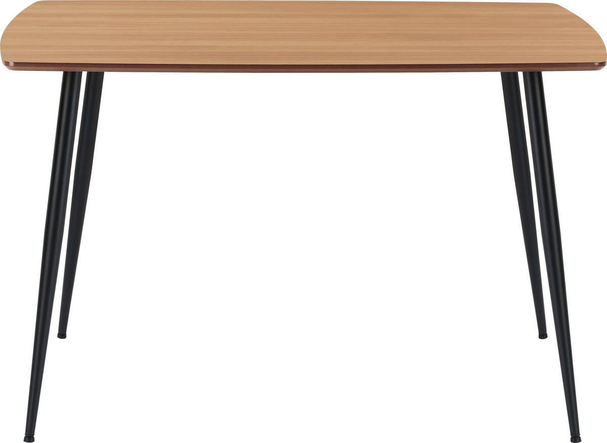 JÍDELNÍ STŮL, barvy akácie, 110/75/70 cm - černá/barvy akácie, Moderní, kov/kompozitní dřevo (110/75/70cm) - MID.YOU