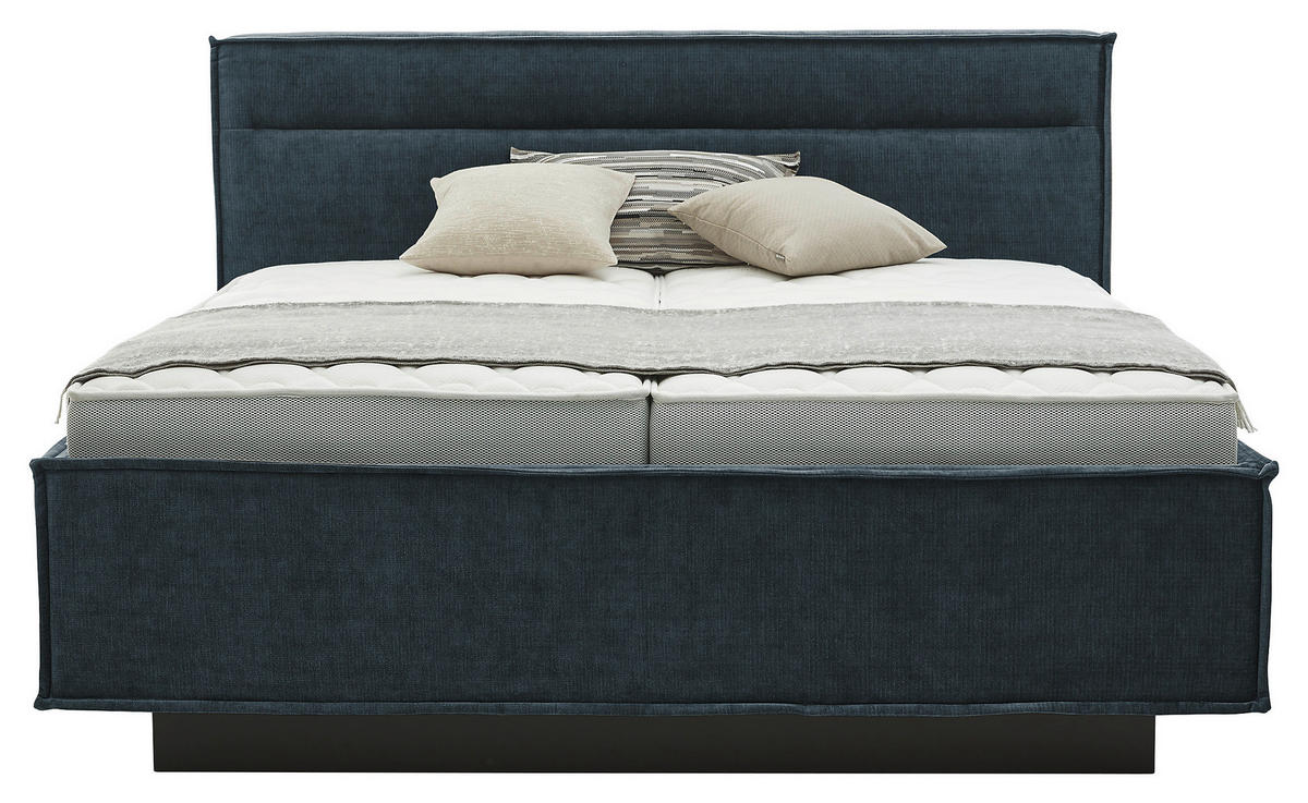 POLSTERBETT gepolstertes Kopfteil, Bettkasten, Lattenroste, Matratzen 180/200 cm  in Blau  - Blau/Schieferfarben, Design, Textil (180/200cm) - Musterring