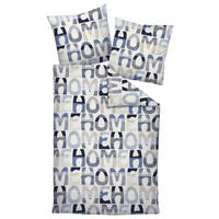 BETTWÄSCHE Makosatin 135/200 cm  - Blau, Basics, Textil (135/200cm) - Janine