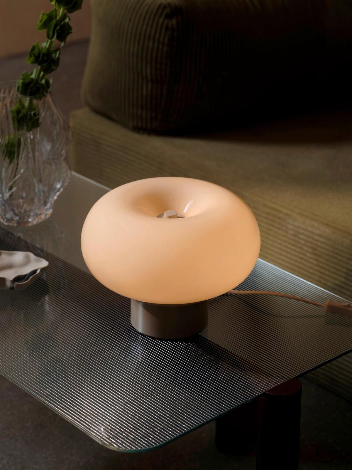 TISCHLEUCHTE Malti 21/27.5/27.5 cm  - Beige, Design, Glas (21/27.5/27.5cm) - Nordlux