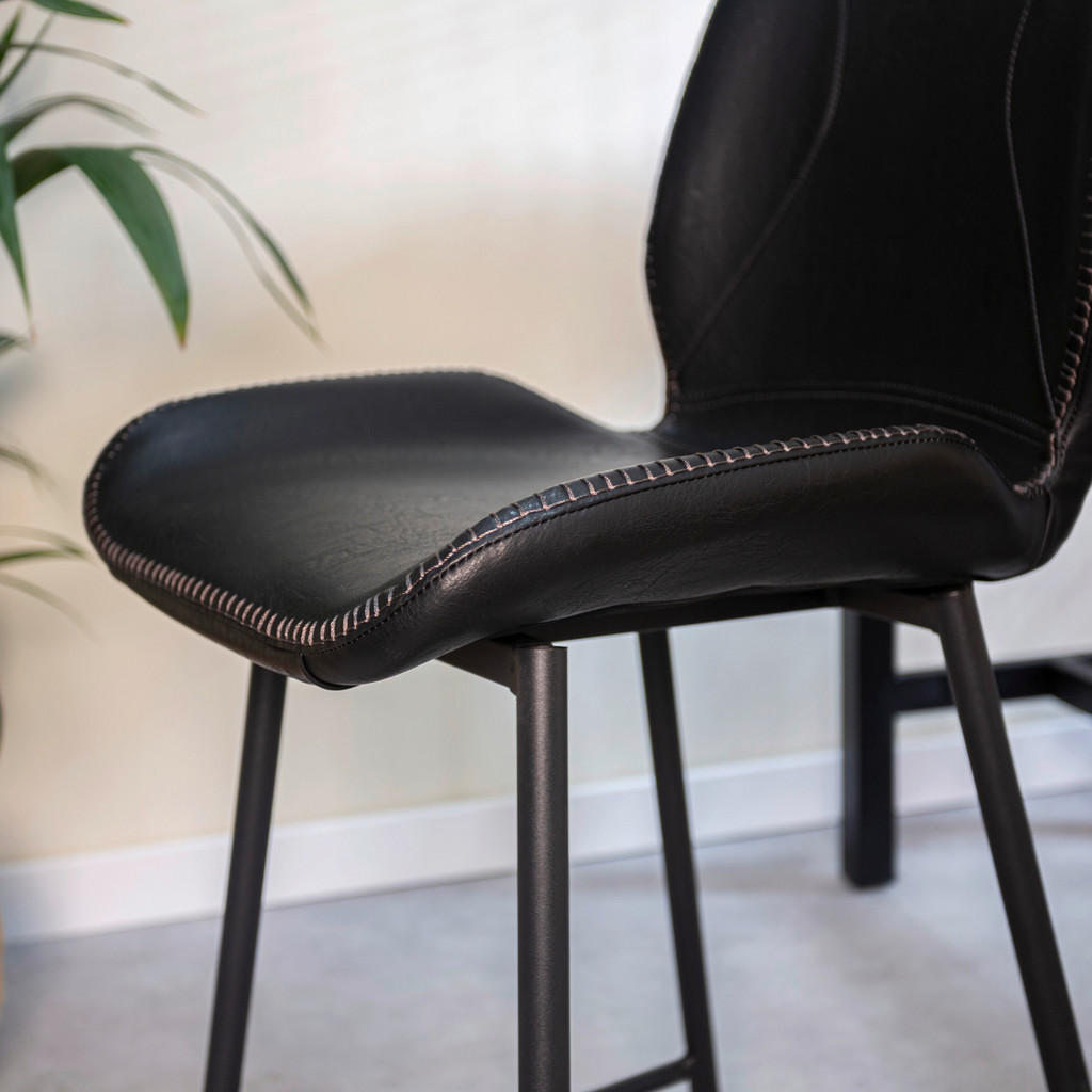 Thumbnail - Mid.you Barhocker-Set, Schwarz, Metall, Kunststoff, Textil, konisch, 47x99x55 cm, Esszimmer, Barmöbel, Barhocker