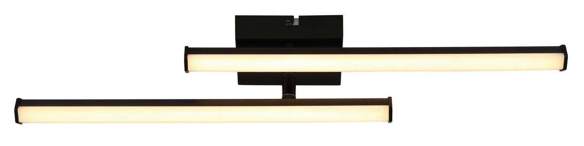LED-DECKENLEUCHTE    50/7/8,4 cm  - Weiss/Schwarz, Design, Kunststoff (50/7/8,4cm) - Globo