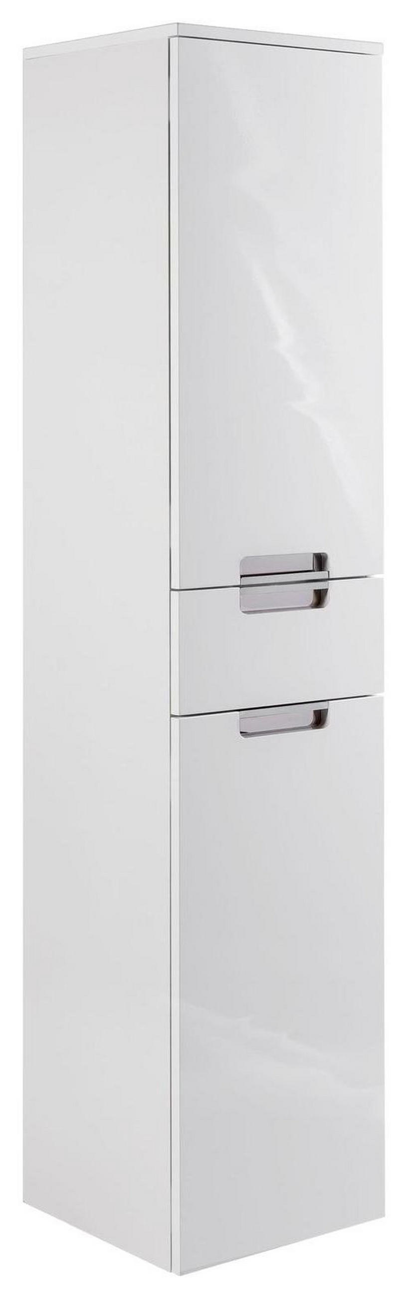HOCHSCHRANK 33,0/159,0/35,0 cm  - Chromfarben/Weiß, MODERN, Holzwerkstoff/Metall (33,0/159,0/35,0cm) - MID.YOU