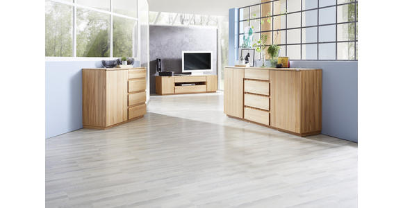 KOMMODE Kernbuche teilmassiv Buchefarben - Buchefarben, KONVENTIONELL, Holz/Holzwerkstoff (120/89,2/41cm) - Linea Natura