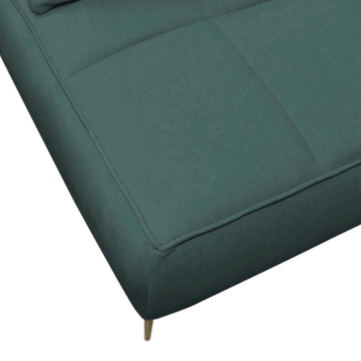 SCHLAFSOFA in Velours Blau  - Blau/Goldfarben, Design, Textil/Metall (200/90/97cm) - MID.YOU