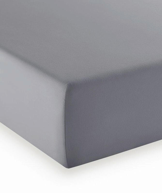 BOXSPRING-FIXLEINTUCH - Dunkelgrau, Basics, Textil (90-100/200-210cm) - Fleuresse