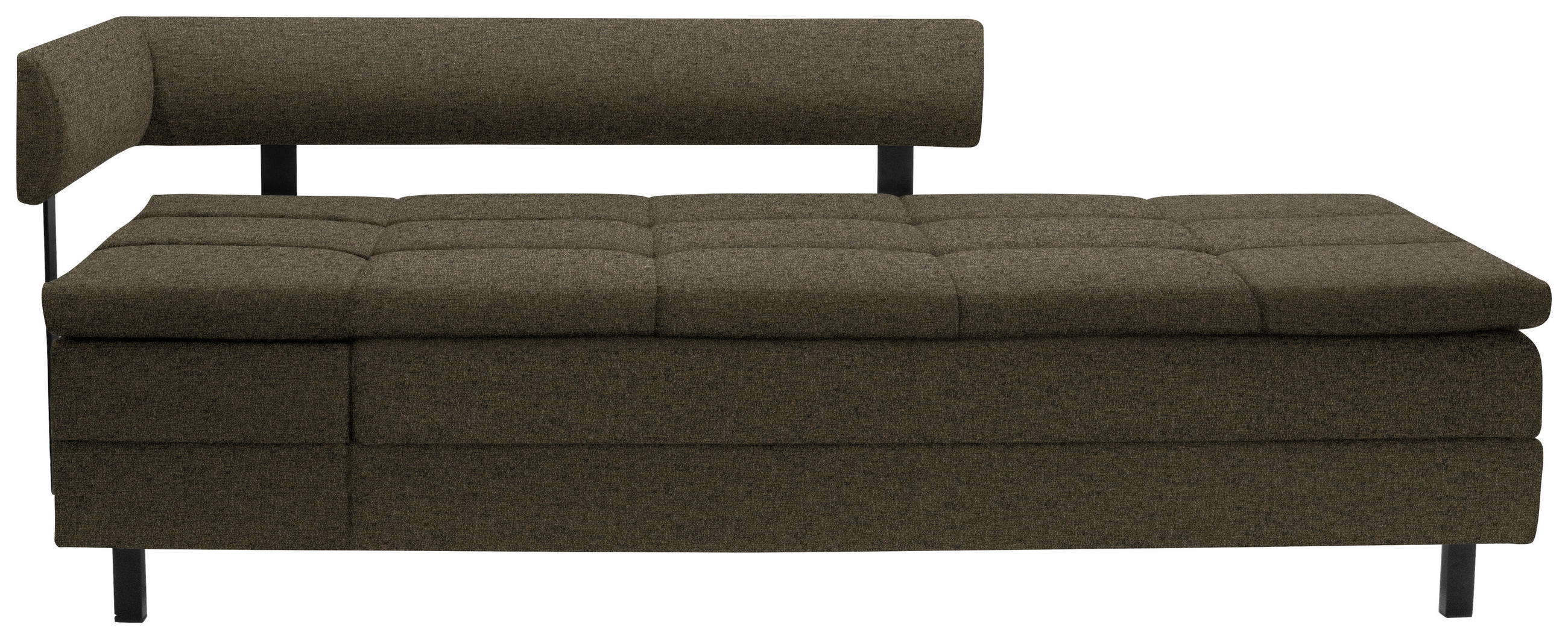LIEGE in Flachgewebe Braun, Grün  - Schwarz/Braun, MODERN, Textil/Metall (208/77/98cm) - Joka