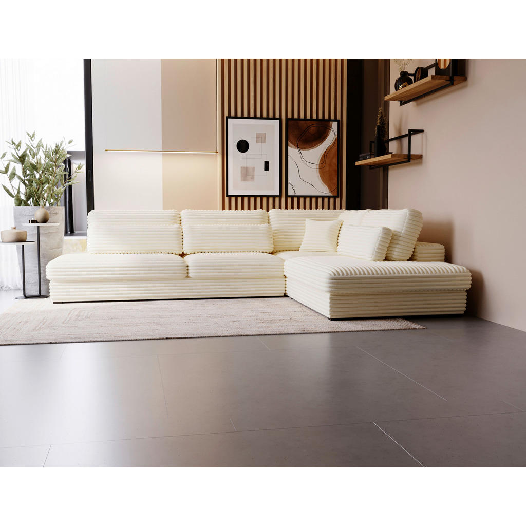 Thumbnail - Livetastic Ecksofa, Beige, Textil, 5-Sitzer, Füllung: Schaumstoff, Ottomane rechts, L-Form, 332x244 cm, Made in EU, seit...