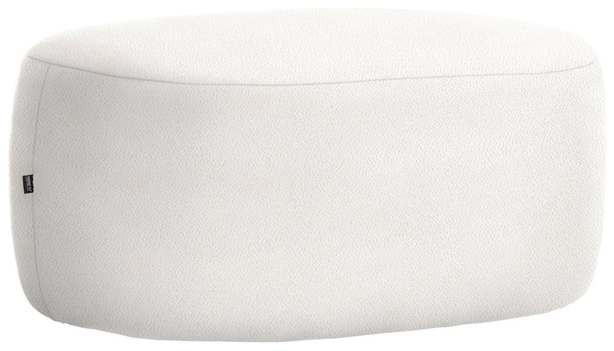 HOCKER in Textil Creme  - Creme/Schwarz, MODERN, Kunststoff/Textil (88/43/66cm) - Hom`in