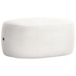 HOCKER in Textil Creme  - Creme/Schwarz, MODERN, Kunststoff/Textil (88/43/66cm) - Hom`in