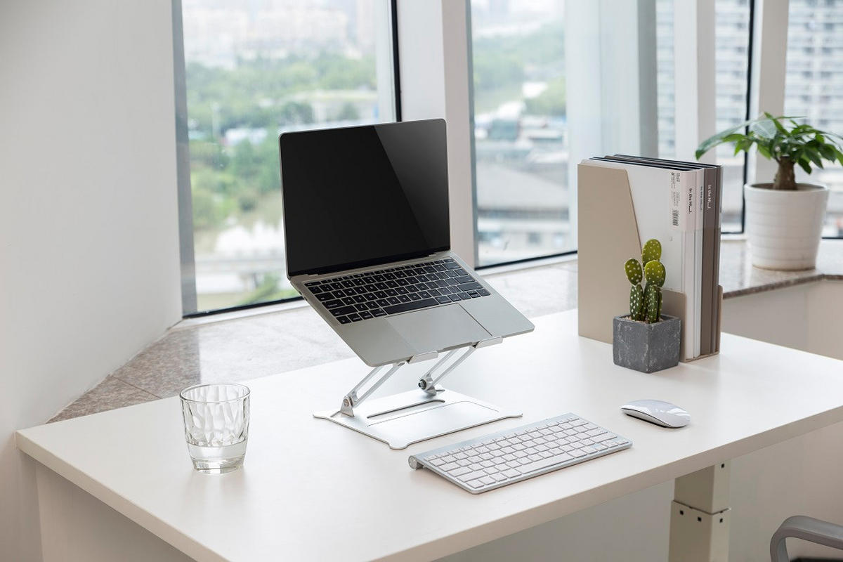 LAPTOP-HALTERUNG Metall Alufarben  - Alufarben, Design, Metall (26,5/16/23cm) - Boxxx