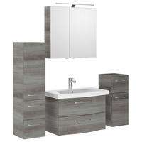 BADEZIMMER 5-teilig  in 142 cm  - Chromfarben/Graphitfarben, KONVENTIONELL, Glas/Keramik (142cm) - Pelipal