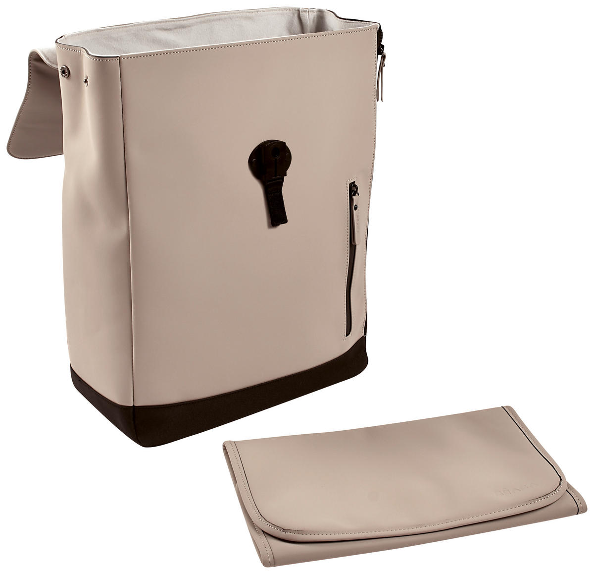 WICKELRUCKSACK  - Beige/Hellgrau, KONVENTIONELL, Kunststoff (34/15/43cm) - Beaba