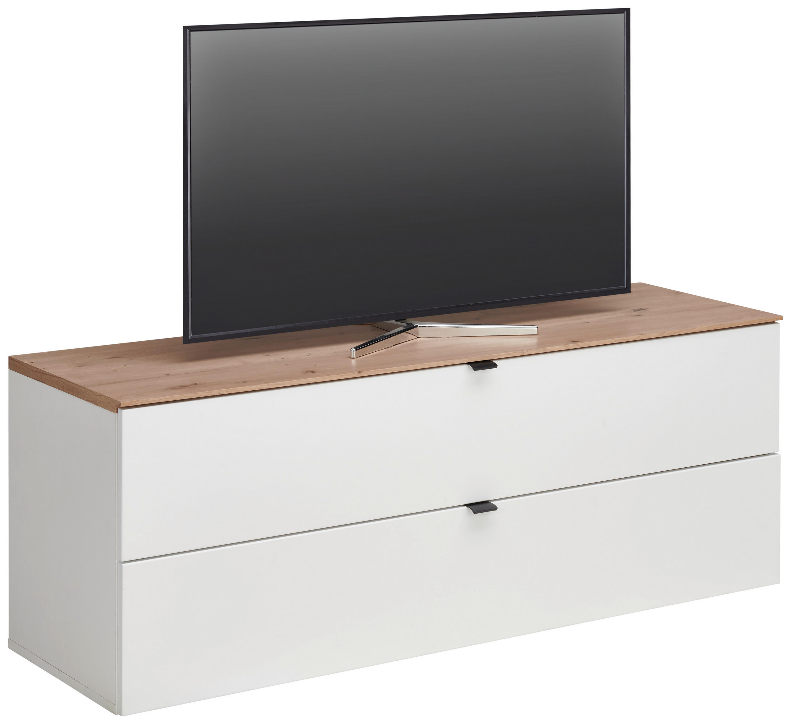 TV-ELEMENT - Schwarz/Weiß, MODERN, Holzwerkstoff/Metall (140/62/44cm) - Hom`in