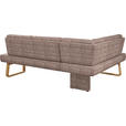 ECKBANK 174/240 cm  in Braun, Eichefarben  - Eichefarben/Braun, Design, Holz/Textil (174/240cm) - Dieter Knoll