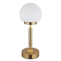 STOLNÍ LED LAMPA, dotykový stmívač, 11,5/28,5 cm  - černá/opál, Konvenční, kov/plast (11,5/28,5cm) - Globo