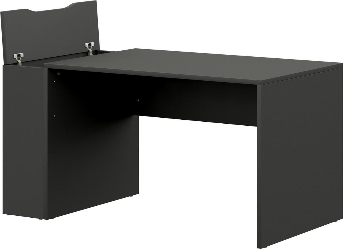 JUGENDSCHREIBTISCH 145/67/72 cm  in Graphitfarben  - Graphitfarben, Design, Holzwerkstoff (145/67/72cm) - Cantus