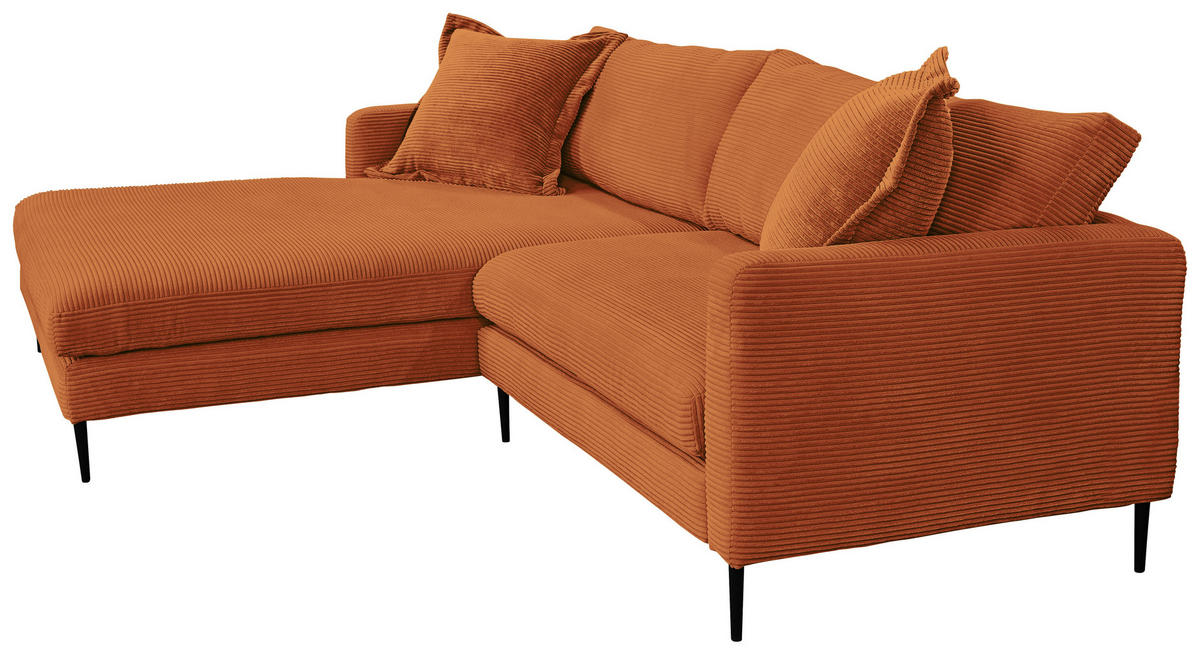 KUTNA GARNITURA tekstil  terakota   - crna/terakota, Design, tekstil/metal (193/268cm) - P & B