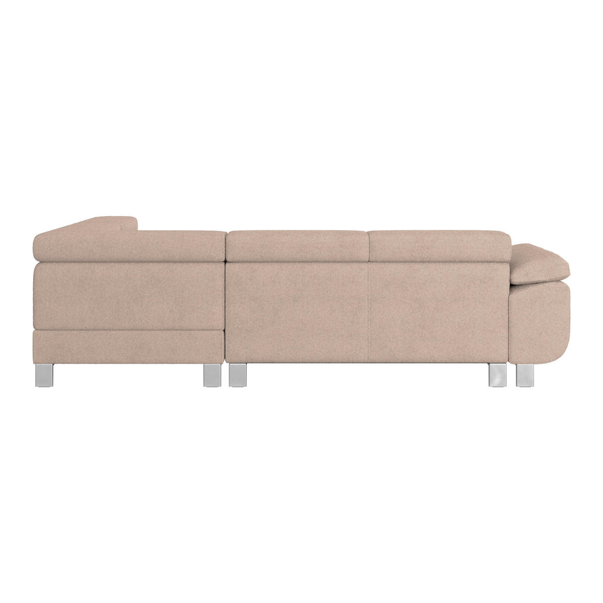 ECKSOFA Beige Drell  - Beige, MODERN, Textil/Metall (270/230cm) - MID.YOU