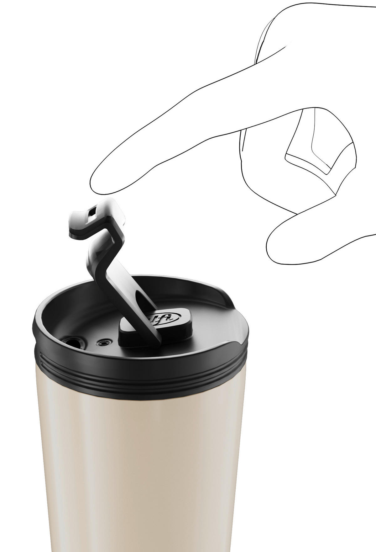 THERMOBECHER ISO COFFEE MUG 0,4 L  - Beige, Design, Metall (0,4l) - Alfi