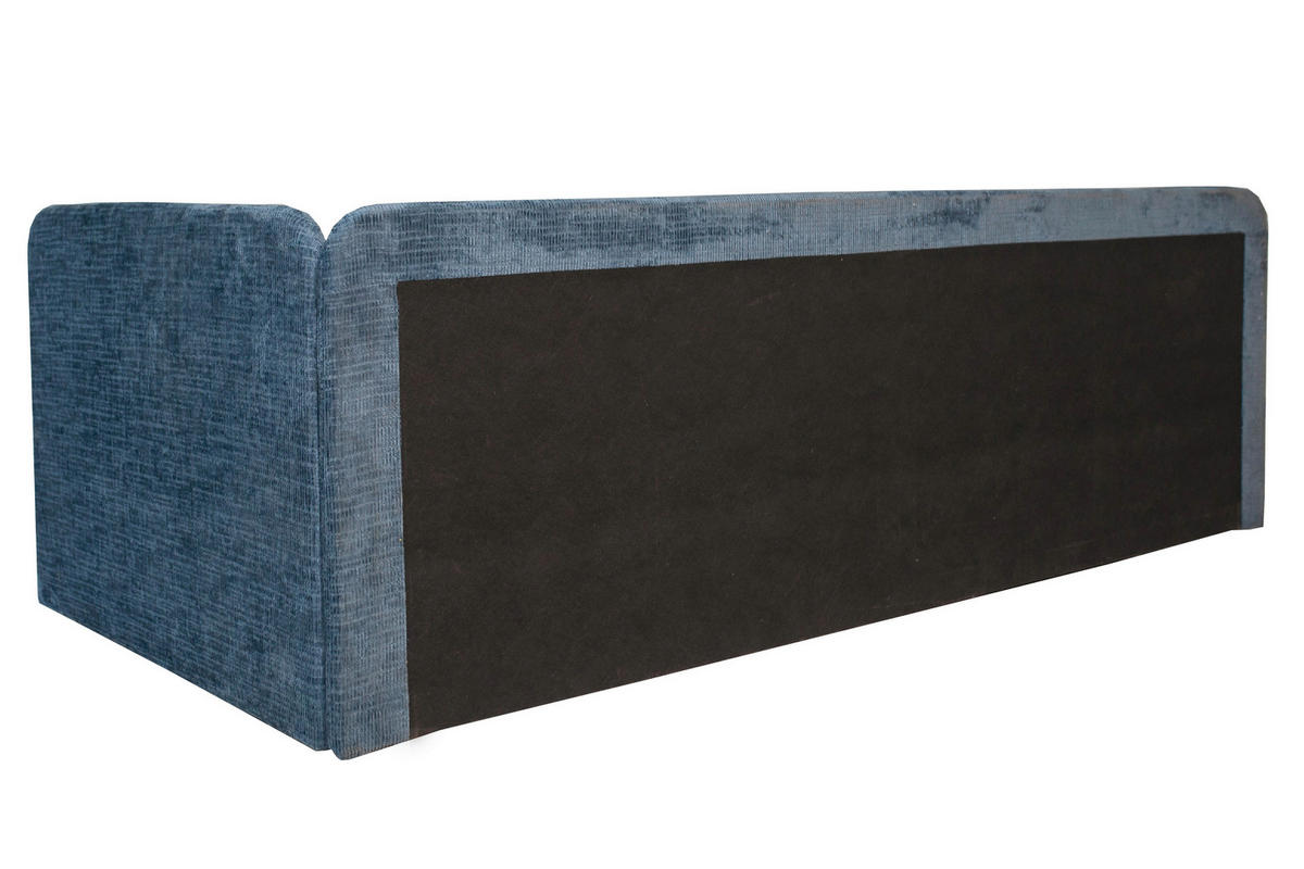 LIEGE in Velours Blau  - Blau/Schwarz, Konventionell, Kunststoff/Textil (205/80/95cm) - Xora
