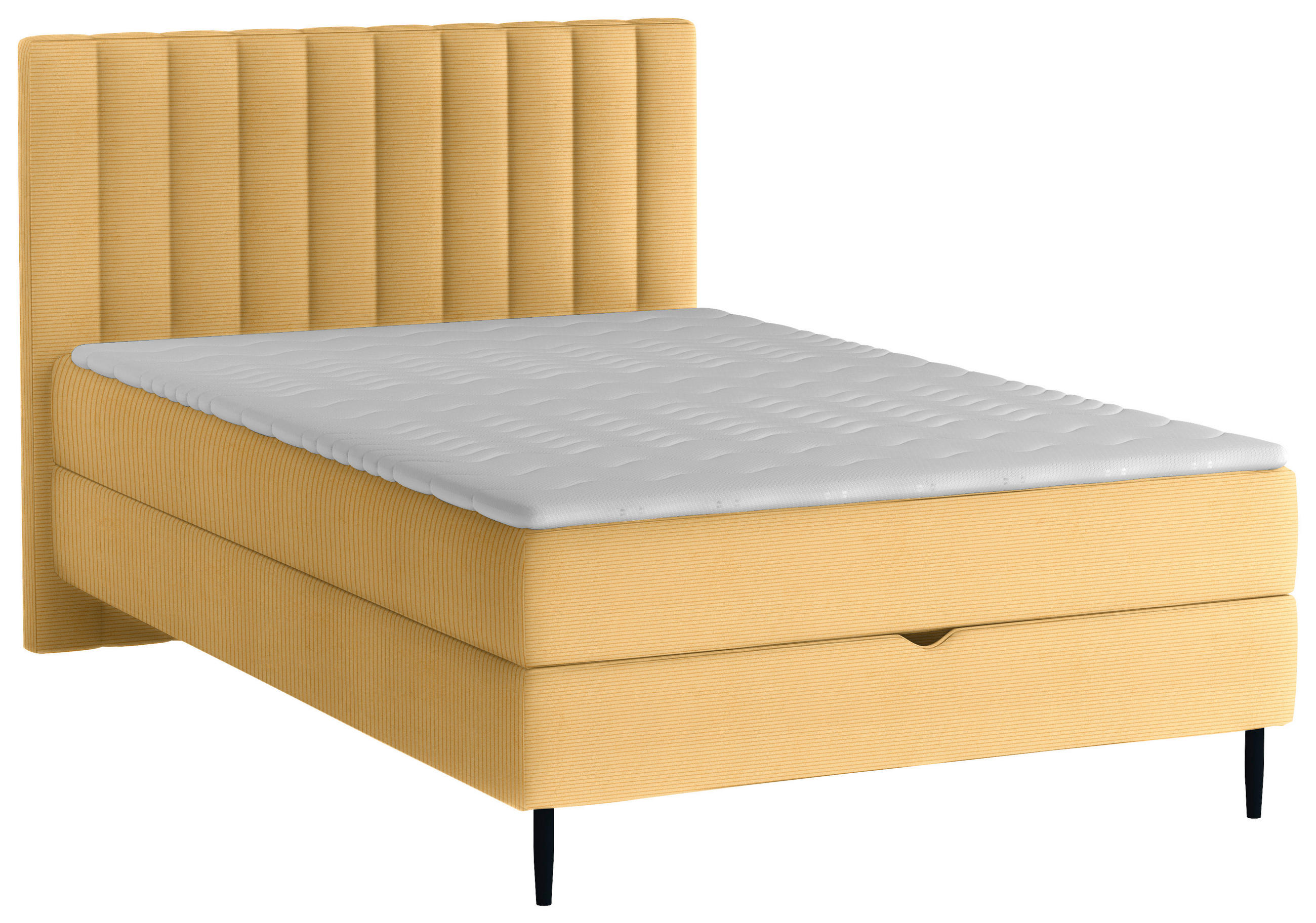 BOXBETT 120/200 cm  in Gelb  - Gelb/Schwarz, Design, Holz/Holzwerkstoff (120/200cm) - Stylife