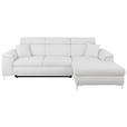 ECKSOFA in Flachgewebe Naturfarben  - Chromfarben/Naturfarben, KONVENTIONELL, Textil/Metall (268/175cm) - Carryhome