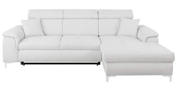 ECKSOFA in Flachgewebe Naturfarben  - Chromfarben/Naturfarben, KONVENTIONELL, Textil/Metall (268/175cm) - Carryhome