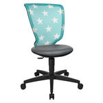 JUGENDDREHSTUHL Lederlook Anthrazit, Schwarz, Weiß, Mintgrün  - Anthrazit/Schwarz, Design, Kunststoff/Textil (44/84-98/40cm) - Xora