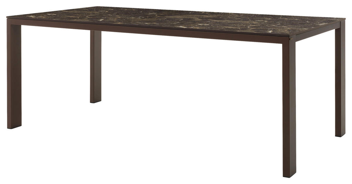 ESSTISCH 200/100/75 cm Nachbildung  Holzwerkstoff in verschiedenen Größen erhältlich, in verschiedenen Holzdekoren erhältlich rechteckig Beigebraun  - Anthrazit/Beigebraun, KONVENTIONELL, Holzwerkstoff/Metall (200/100/75cm) - Musterring