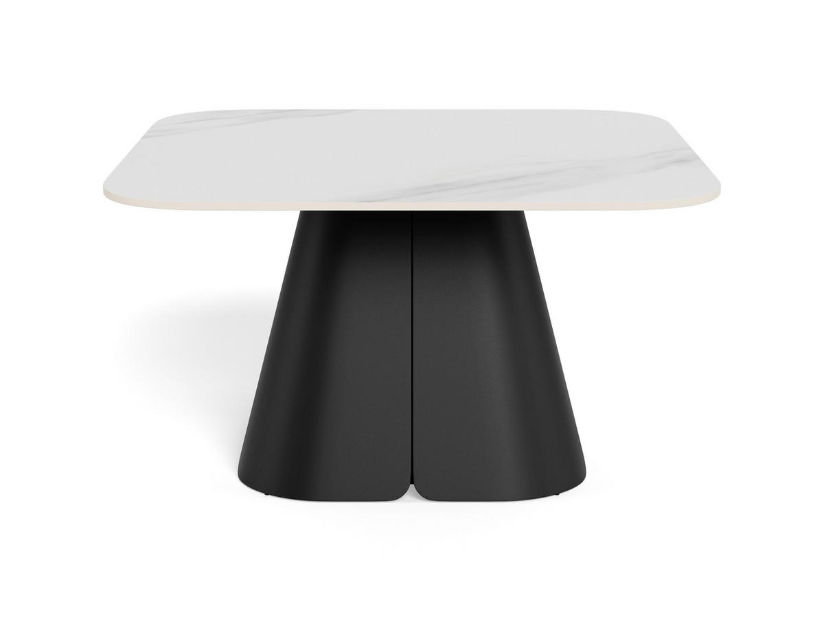 SOFFBORD i metall, keramik 80/80/45 cm  - vit/svart, Design, metall/keramik (80/80/45cm) - MID.YOU